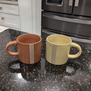 Hearth & Hand Brown and Cream Mug Set